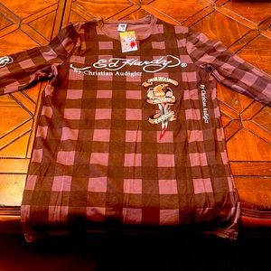 Beautiful with tags Ed Hardy long sleeve from clean non smoking no pet home.